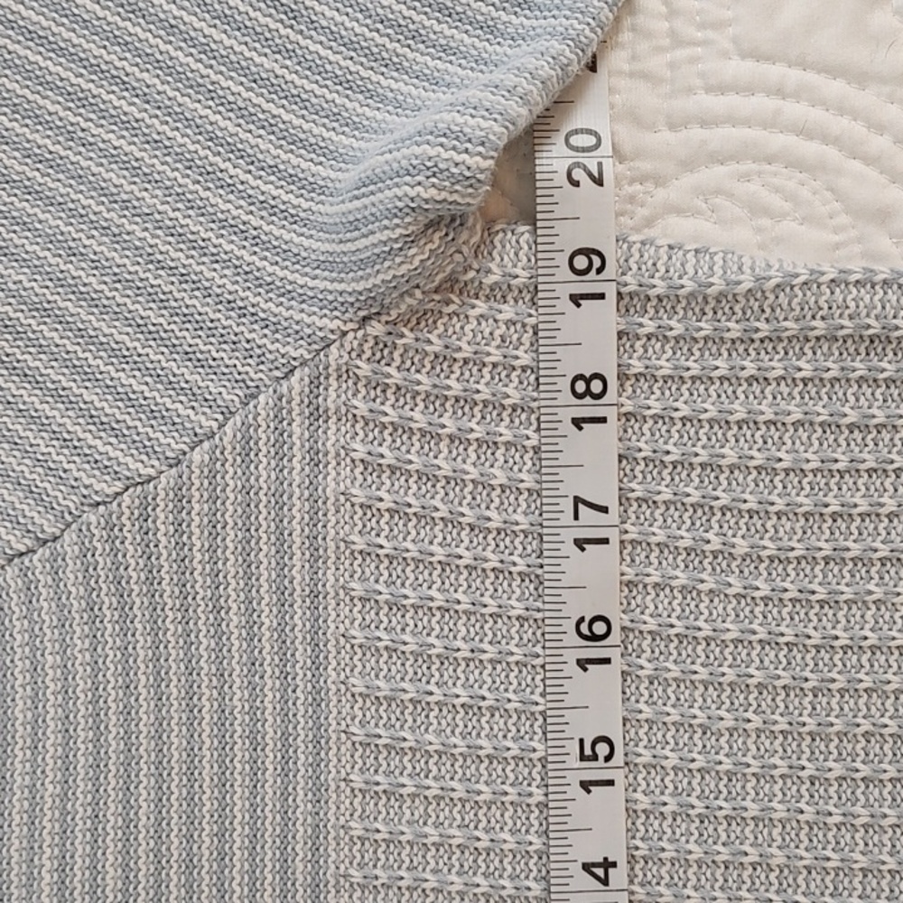 Liz Claiborne Baby Blue & White Zip Front Turtleneck /Size M - Picture 8 of 11